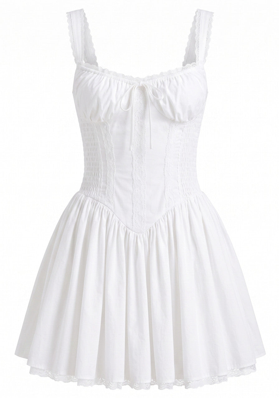 Lace Insert A Line Corset Dress HV3048