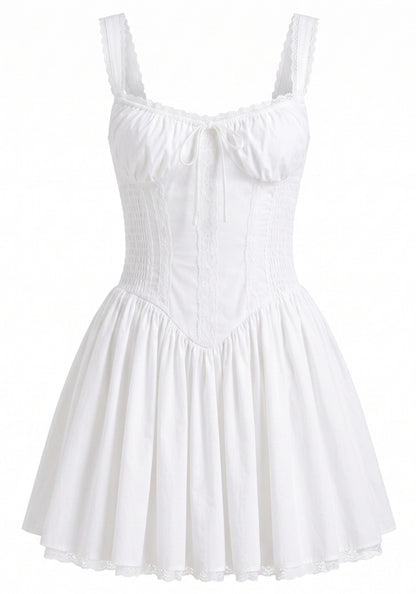 Lace Insert A Line Corset Dress HV3048