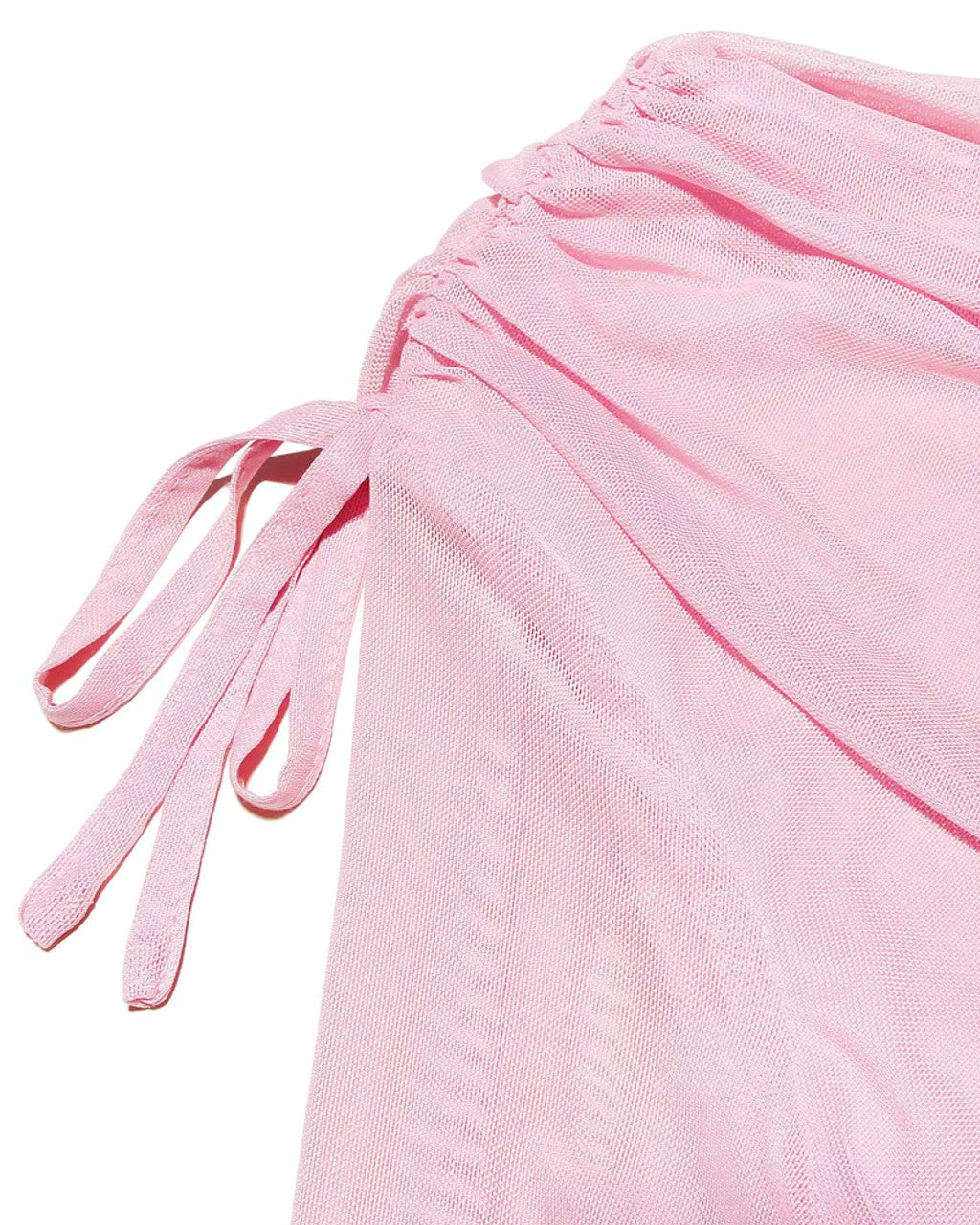 Long Sleeve Ruched Detail Maxi Dress Pink