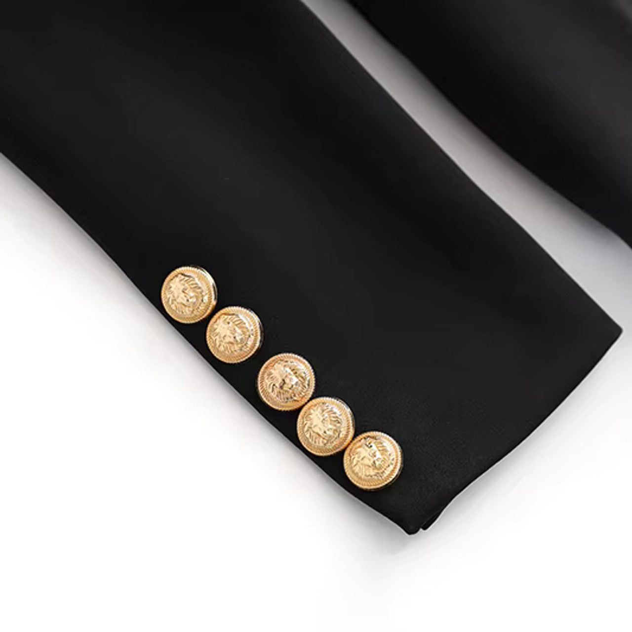 Long Sleeve Belt Detail Blazer Black
