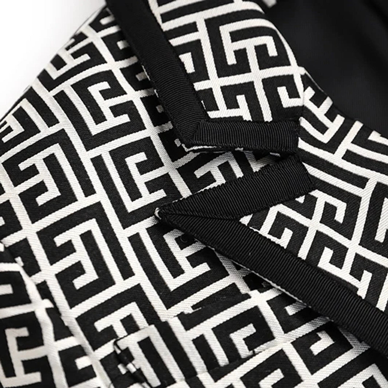 Long Sleeve Blazer Black White