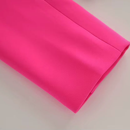 Long Sleeve Blazer Hot Pink