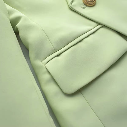 Long Sleeve Blazer Lime Green