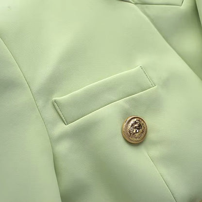 Long Sleeve Blazer Lime Green