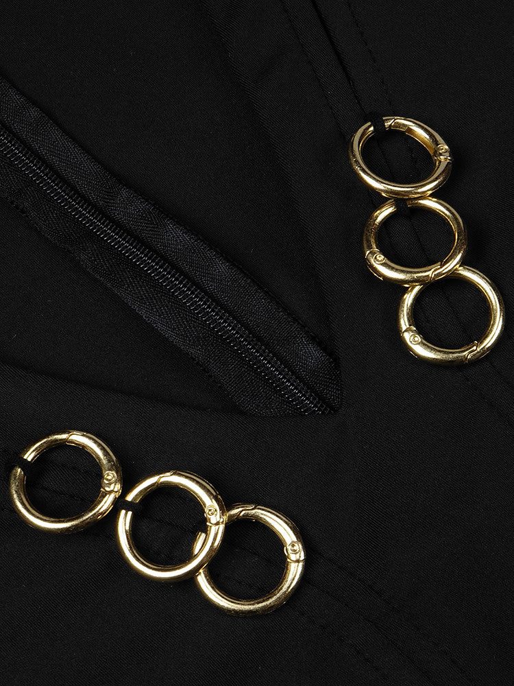 Long Sleeve Embellished Maxi Dress Black