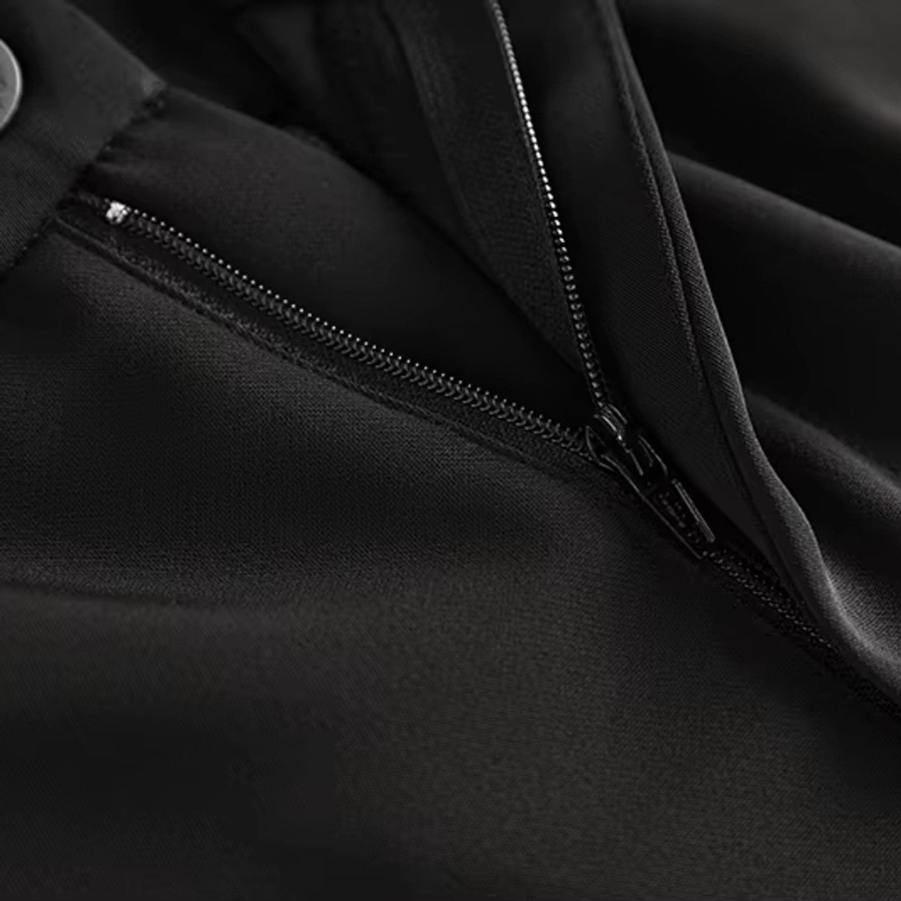 Long Sleeve Embellished Detail Suit Black