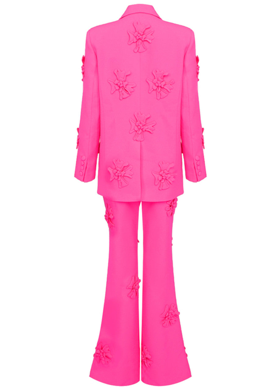 Long Sleeve Floral Detail Suit