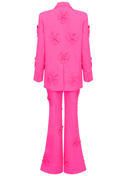 Long Sleeve Floral Detail Suit