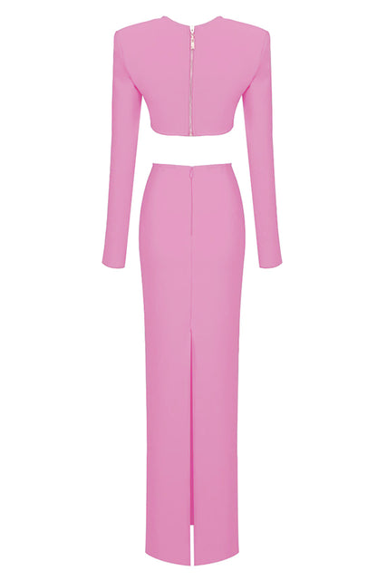 Long Sleeve Two Piece Maxi Dress HV8590