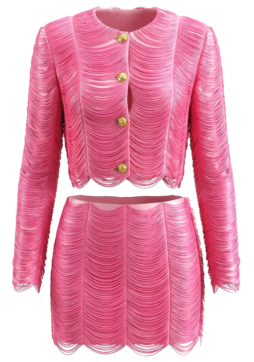 Long Sleeve Suit Hot Pink HV2889