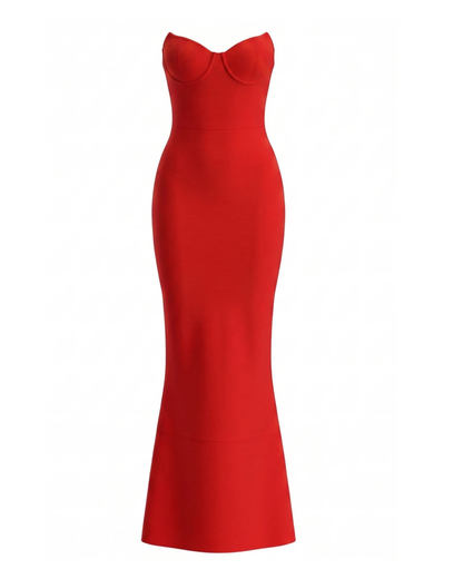 Strapless Bustier Maxi Dress HV3123