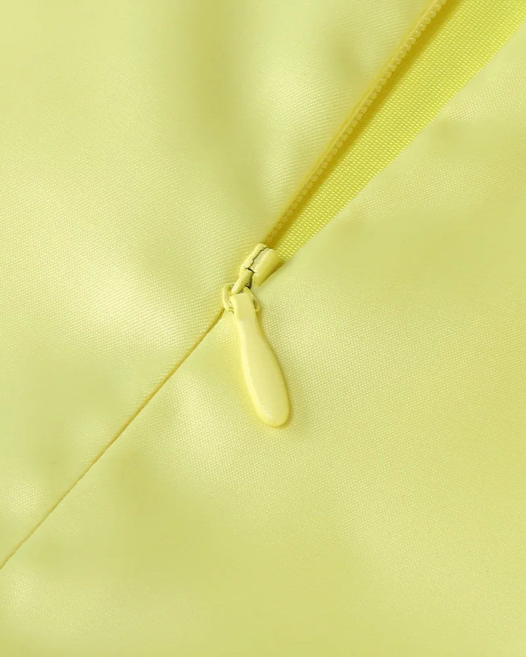 One Shoulder Puff Dress Yellow