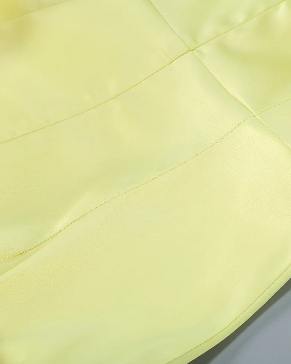 One Shoulder Puff Dress Yellow