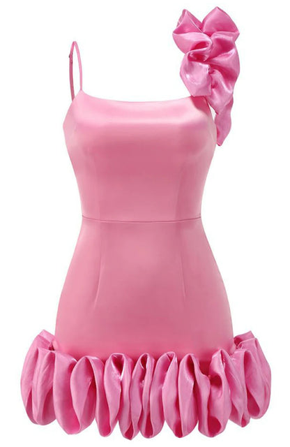 Puff Detail Dress Pink HV1652