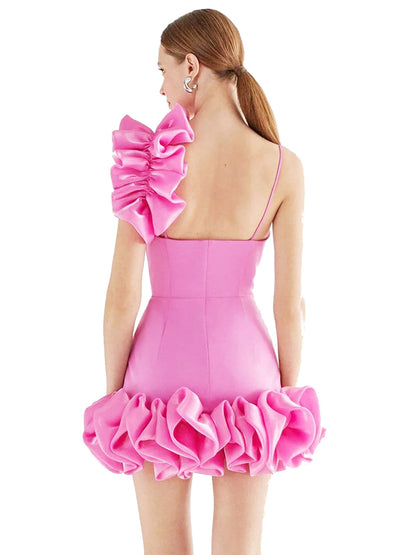 Puff Detail Dress Pink HV1652