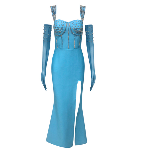Crystal Bustier Maxi Dress BB10080
