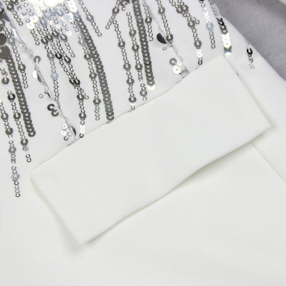 Sequin Suit White HV1088