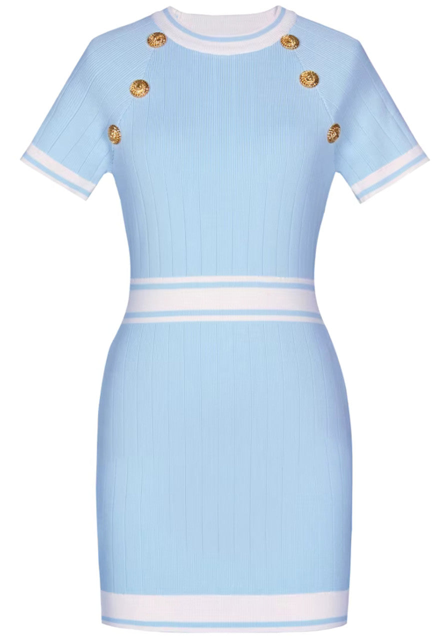 Short Sleeve Knitted Dress