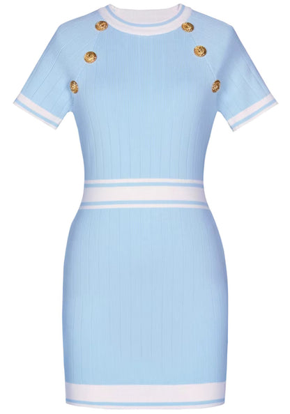 Short Sleeve Knitted Dress