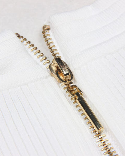 Short Sleeve Ribbed Knitted Dress