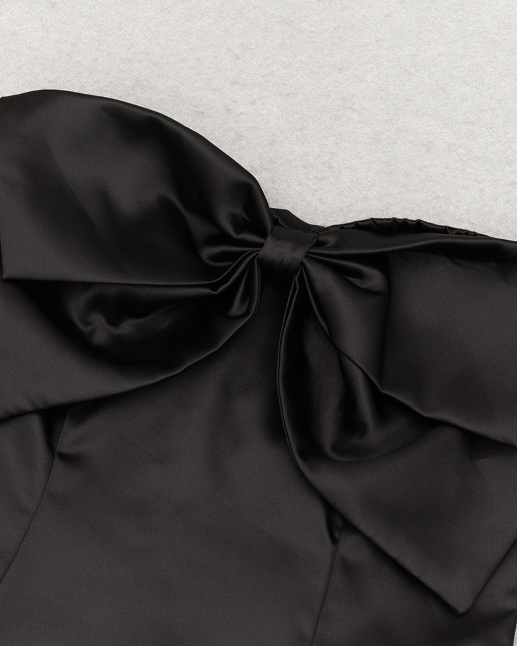 Strapless Bow Detail Dress Black