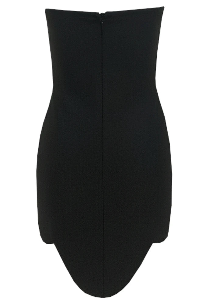 Strapless Crystal Hem Dress Black HV2690