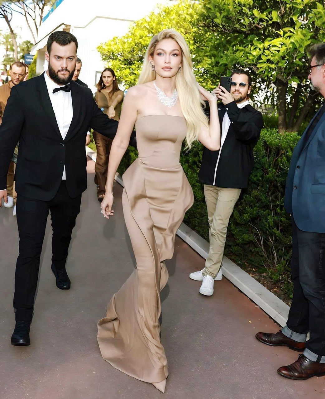 Strapless Maxi Dress Champagne