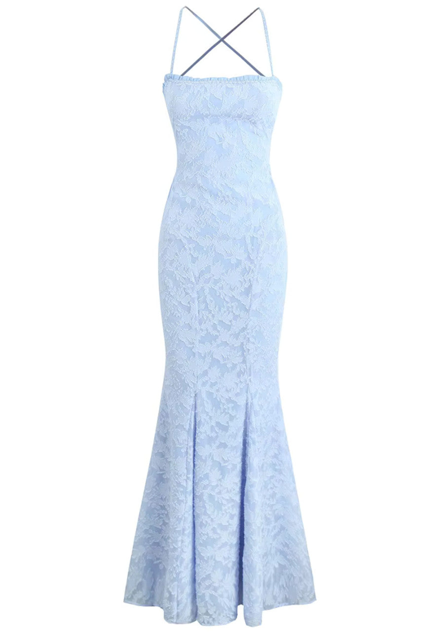Floral Strappy Back Maxi Dress