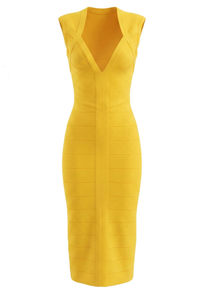 Sweetheart Neckline Midi Dress HV3164