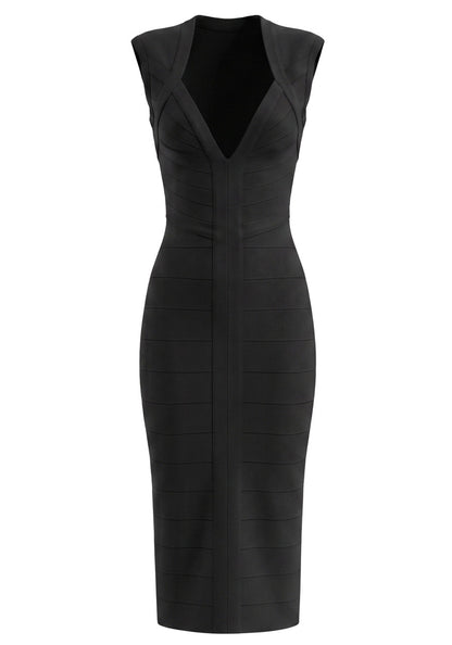 Sweetheart Neckline Midi Dress HV3164