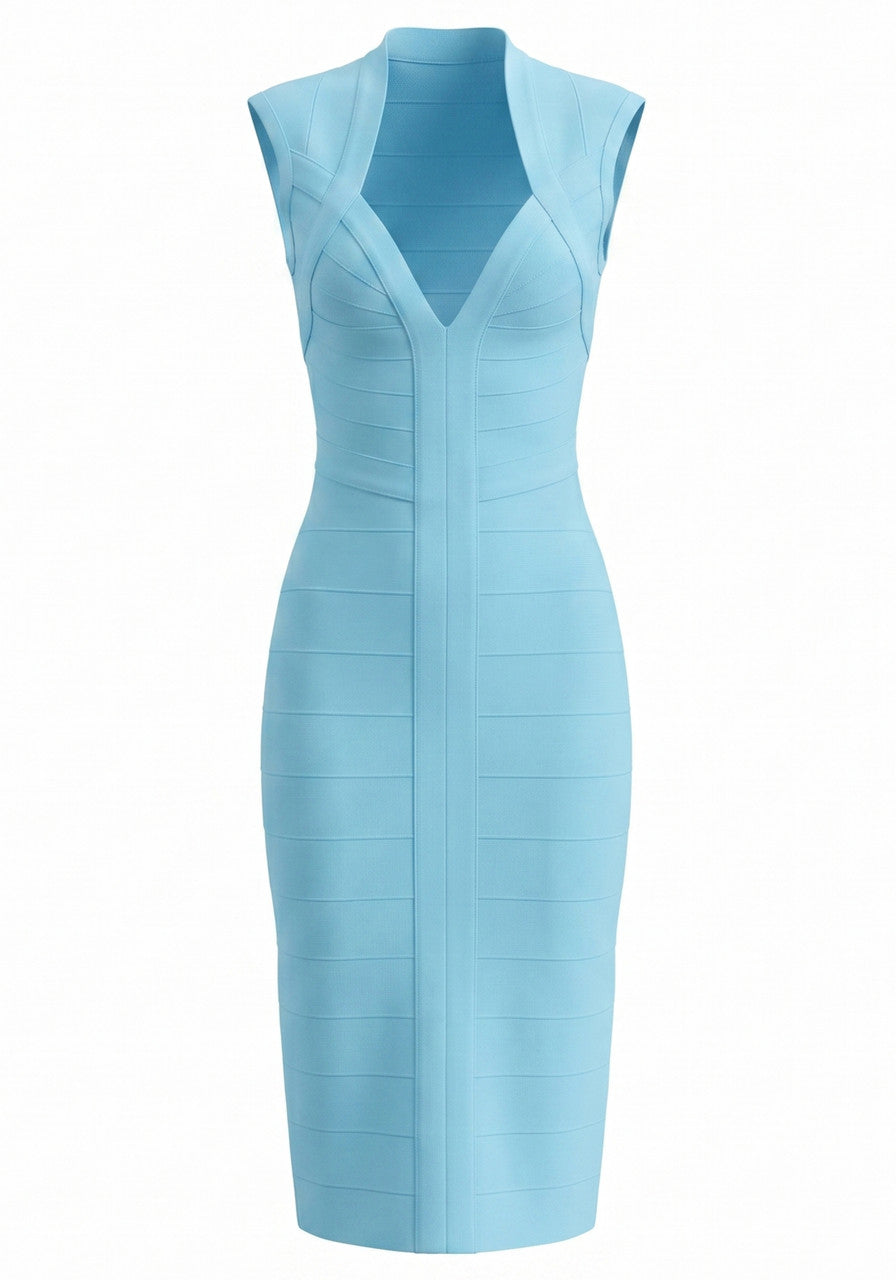 Sweetheart Neckline Midi Dress HV3164