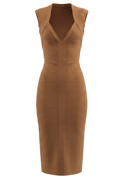 Sweetheart Neckline Midi Dress HV3164