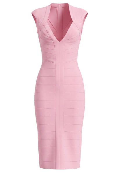Sweetheart Neckline Midi Dress HV3164
