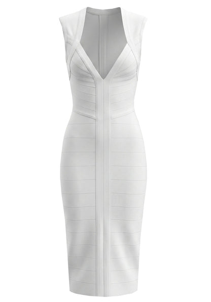 Sweetheart Neckline Midi Dress HV3164