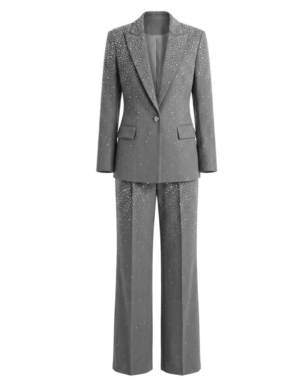 Crystal Embellished Suit Grey HV3064