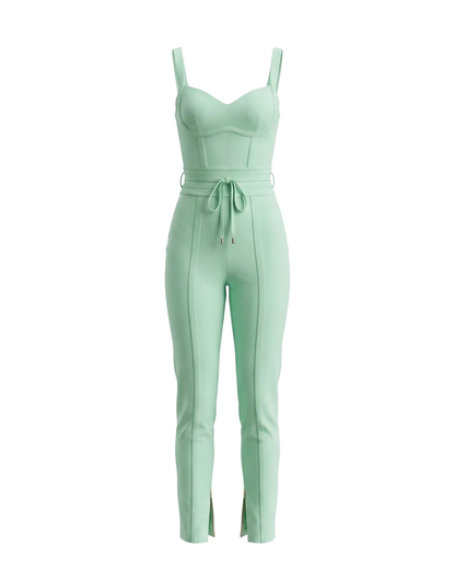 Tie Detail Jumpsuit Mint HV3124