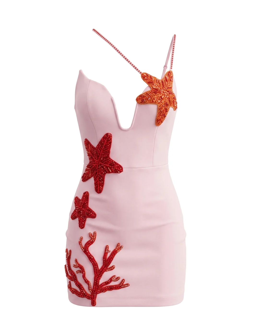 Embellished Star Detail Corset Dress Pink HV3145