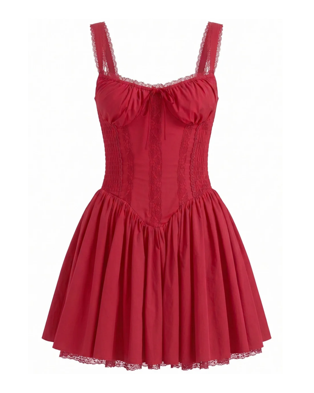 Lace Insert A Line Corset Dress HV3048