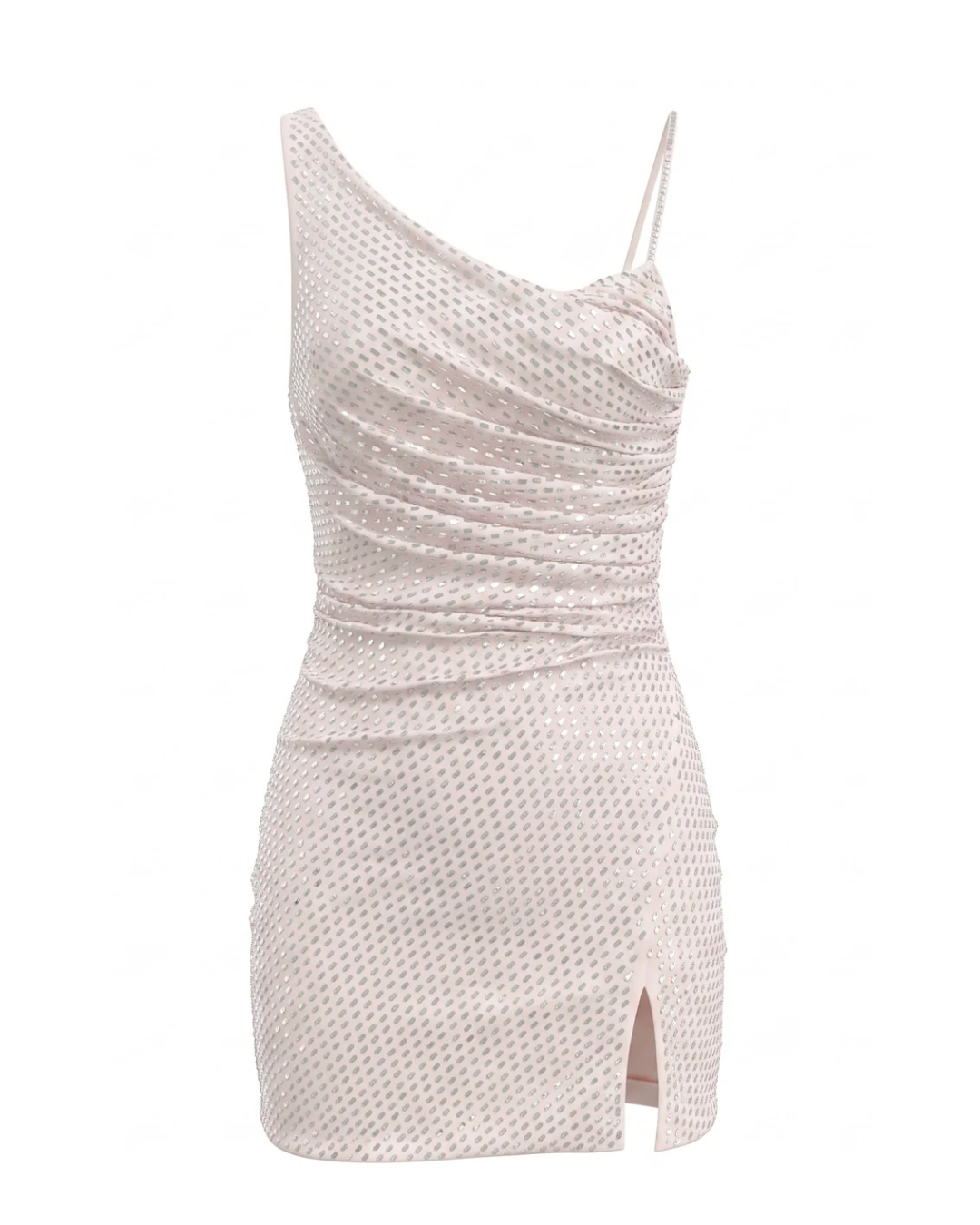 Sparkly Asymmetric Dress Light Nude HV3126