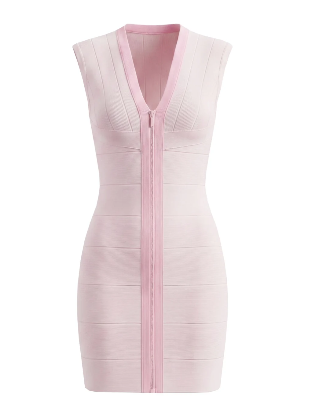 Front Zipper Mini Dress HV3136