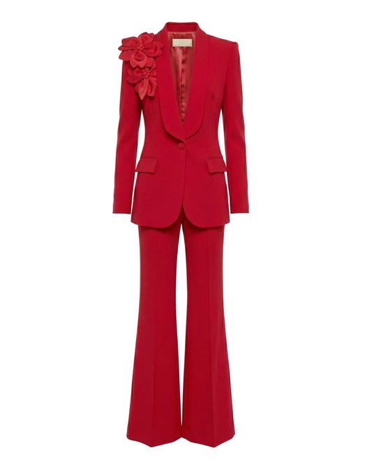Long Sleeve Floral Detail Suit HV3057