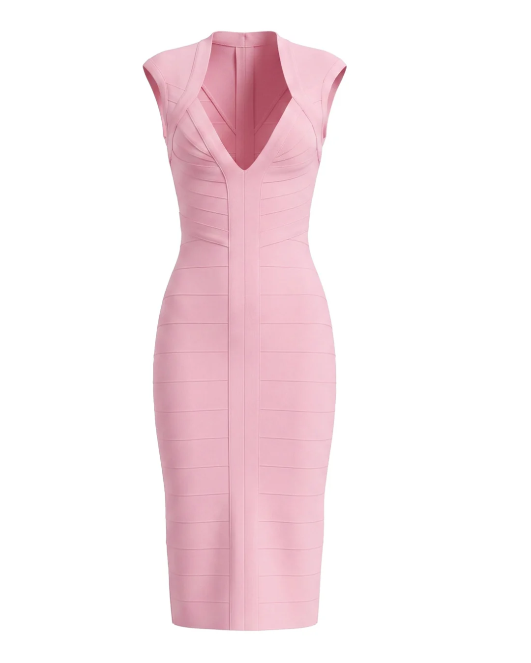 Sweetheart Neckline Midi Dress HV3164