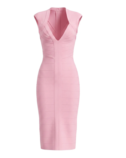 Sweetheart Neckline Midi Dress HV3164
