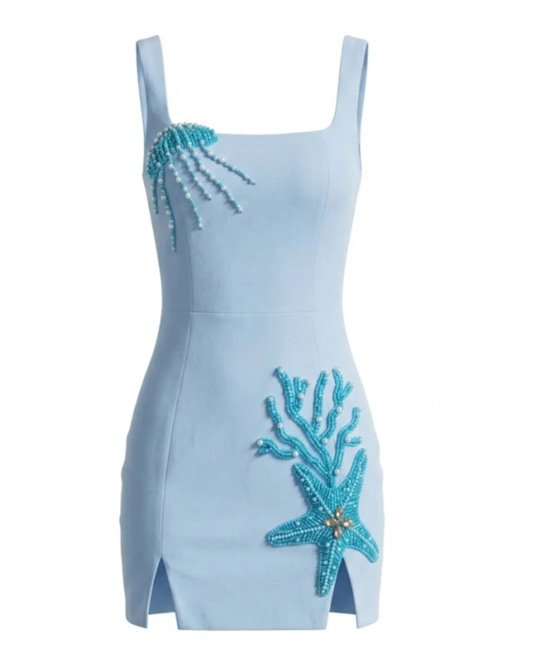 Embellished Star Detail Corset Dress Blue HV3148