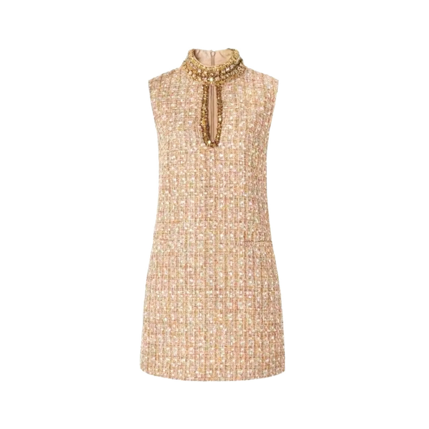 Crystal Sequin Dress Gold