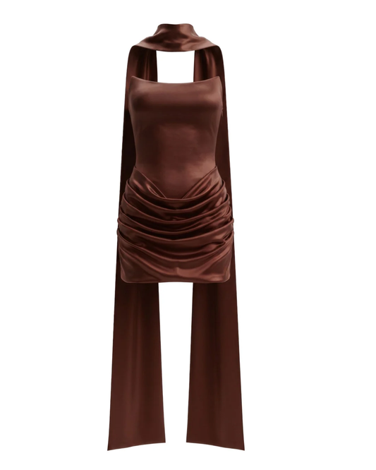 Strapless Draped Corset Dress HV3155