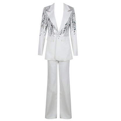 Sequin Suit White HV1088