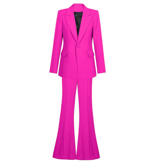 Long Sleeve Suit Hot Pink