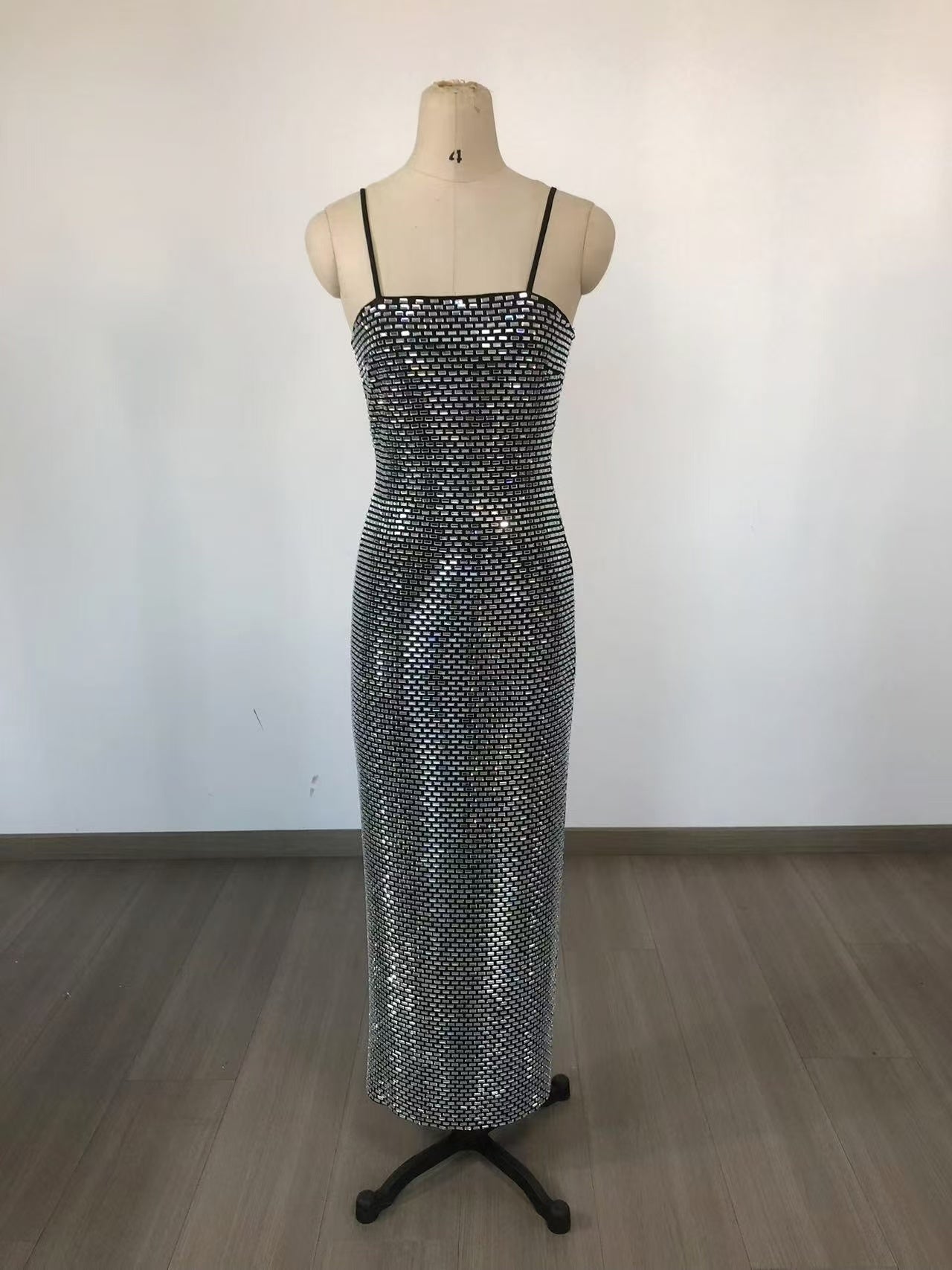 Embellished Maxi Dress Burgundy HV2725