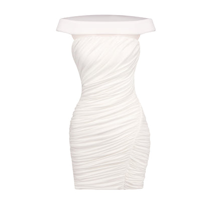 Bardot Draped Dress White HV0094
